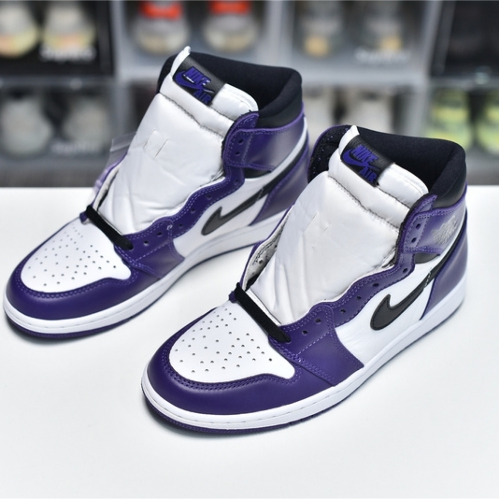 Air Jordan 1 AJ1 White Purple - Picture 7 of 9